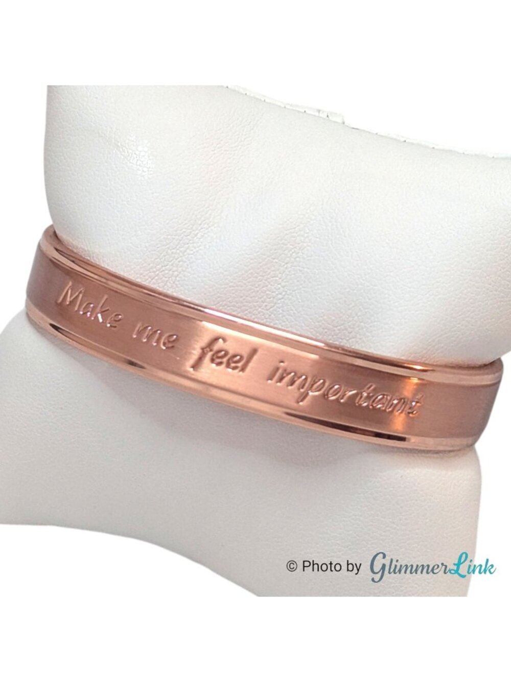 Mary Kay Make Me Feel Important Rose Gold Tone Cuff Bracelet